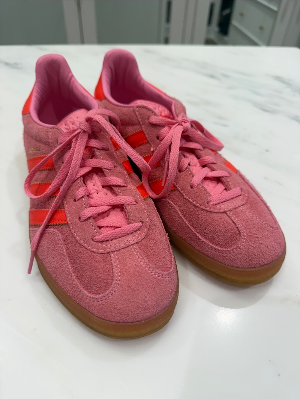 adidas Gazelle Indoor 'Beam Pink Solar Red' women’s size 7.5